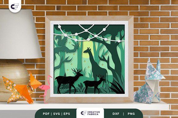 Download Wild Animal 3D Shadow Box Paper Cut - Premium Bundle