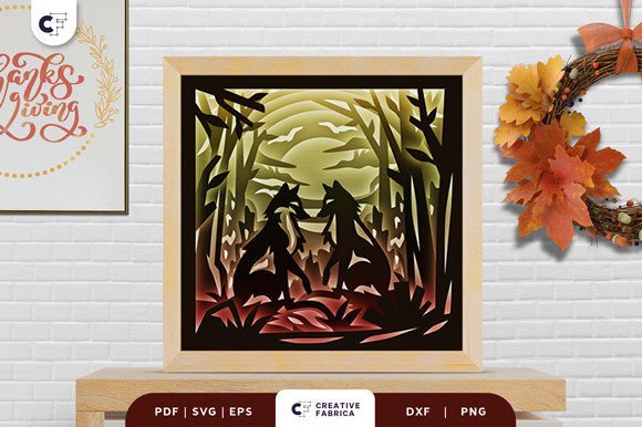 Download Fall Animal 3D Shadow Box Paper Cut - Premium Resources