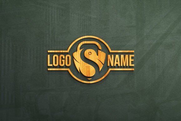 Download Gold Logo Mockup on Gray Wall - Gold logo mockup Collection