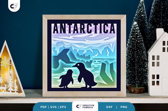 Download Antarctica Animal 3D Shadow Box SVG - Premium Bundle