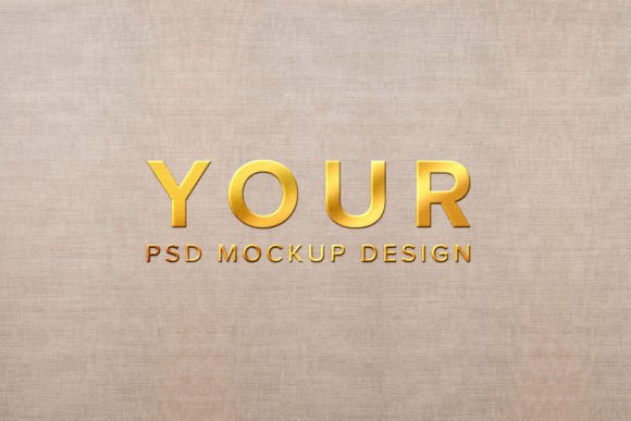 Download Gold Logo Mockup with Sack Background - Gold logo mockup Collection
